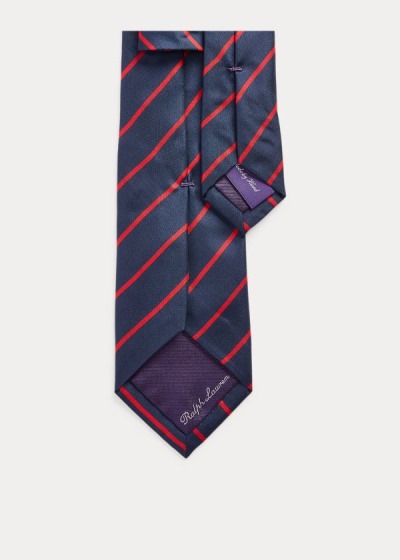 Men's Ralph Lauren Striped Silk Habutai Ties | 048296IJB